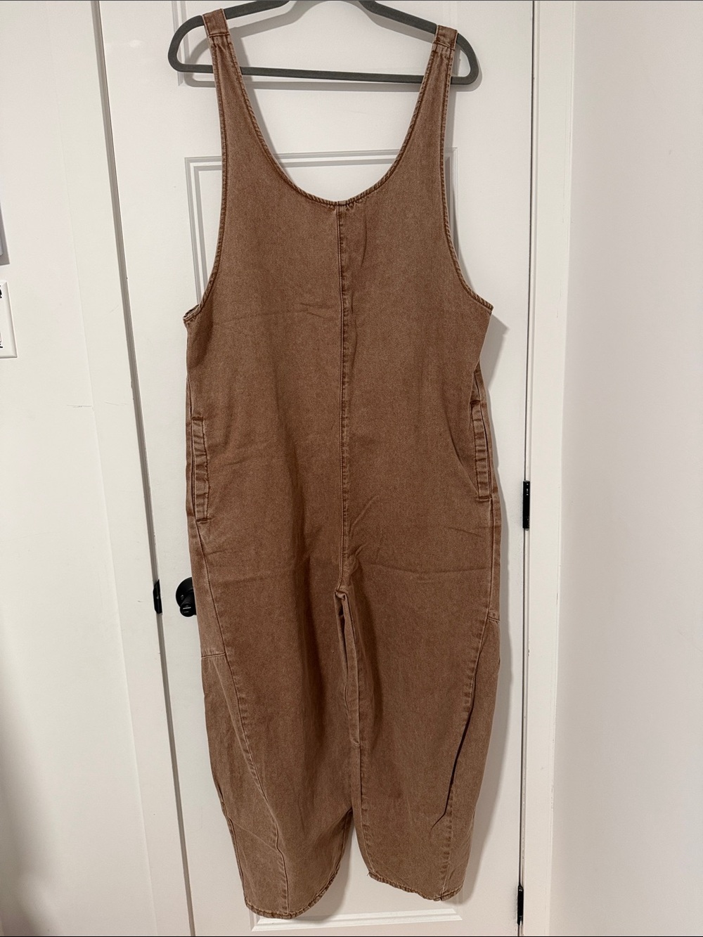 Easel Los Angeles Brown Cotton blend oversized barrel Overalls Jumper